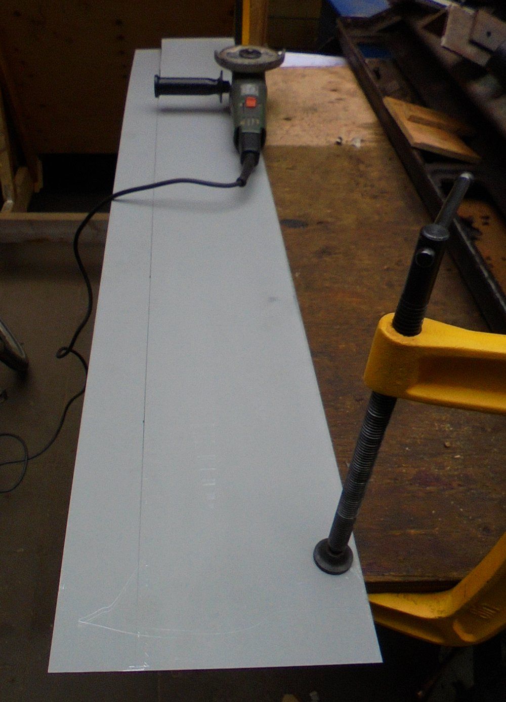 1965 series 2a station wagon bulkhead making gutter piece1.JPG