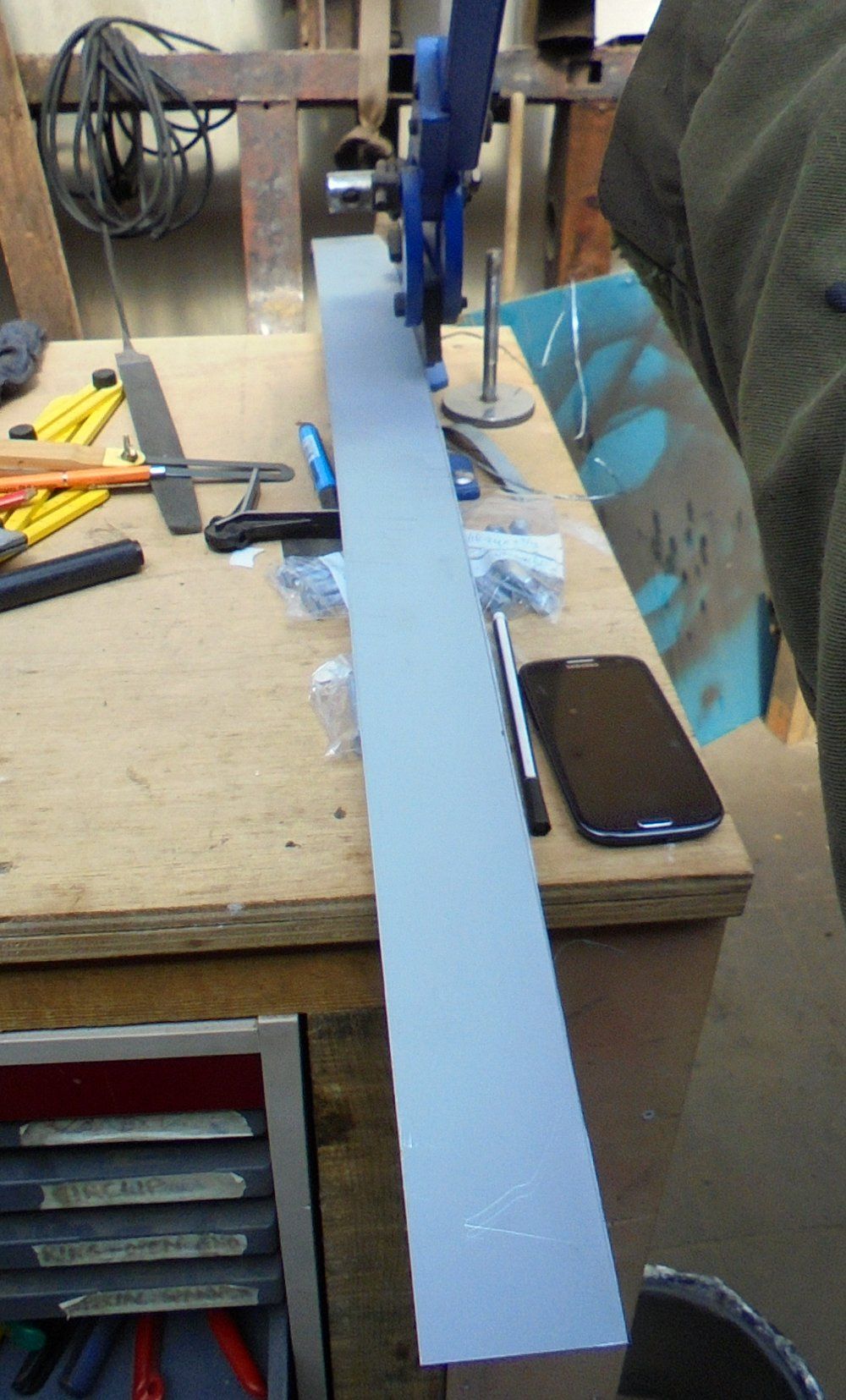 1965 series 2a station wagon bulkhead making gutter piece4.JPG