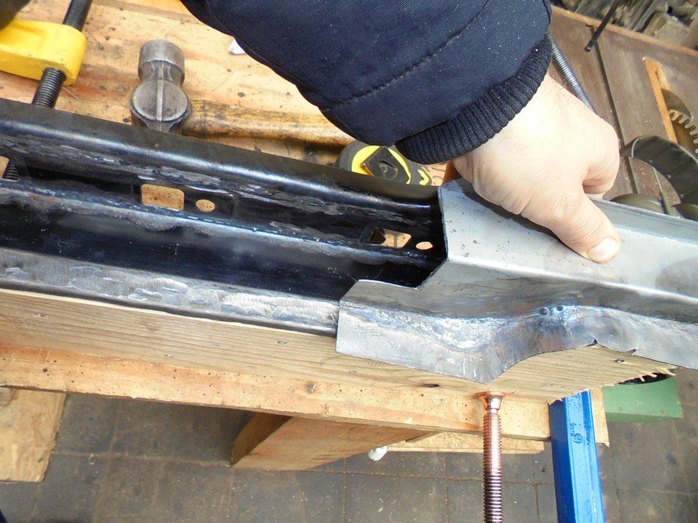 1965 series 2a station wagon bulkhead RH A post fitment and adjustment16.JPG