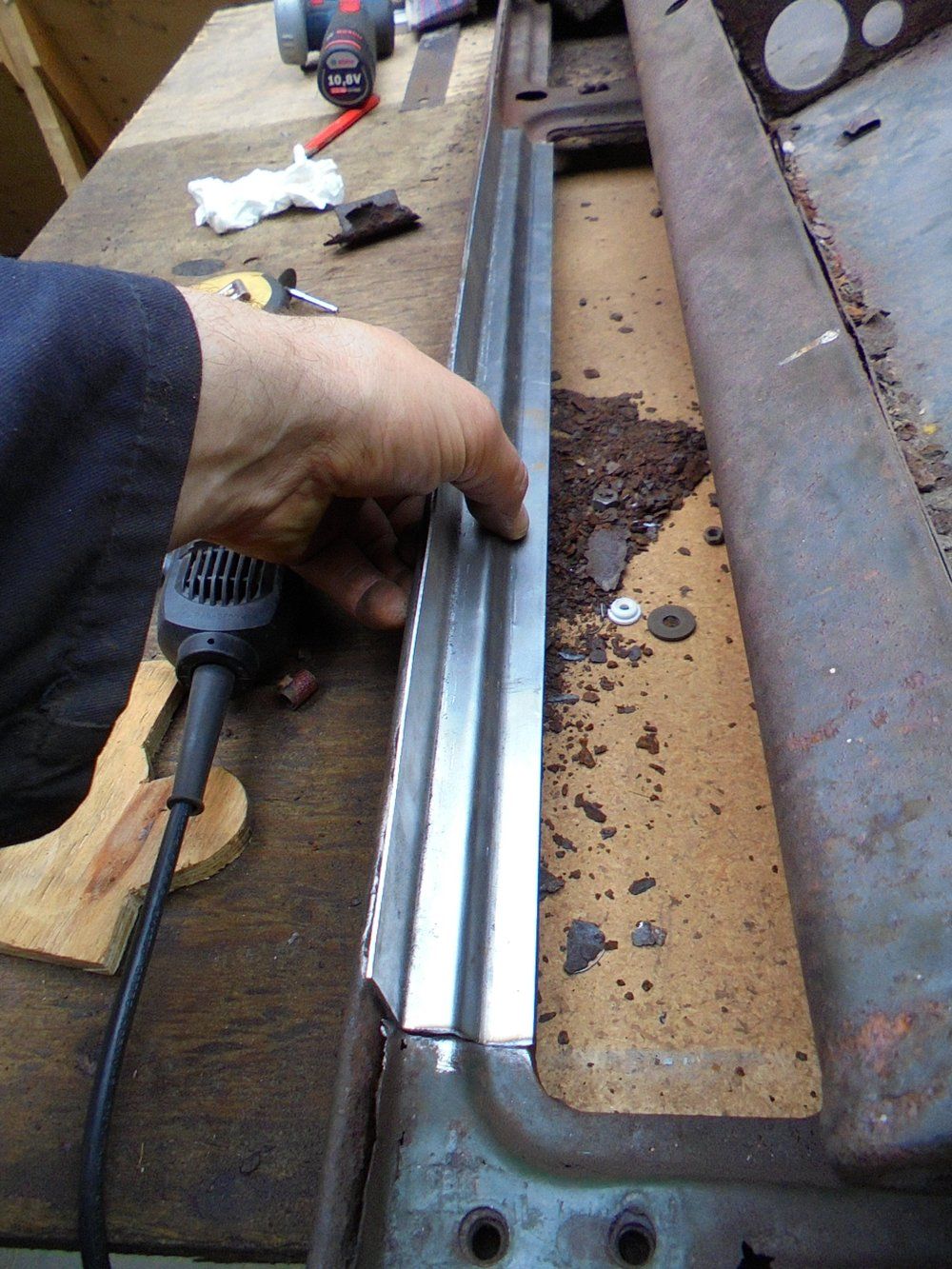1965 series 2a station wagon bulkhead top lip repair8.JPG