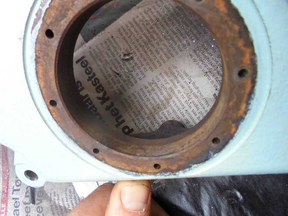 1965 series 2a station wagon front crankshaft mud shield5.JPG