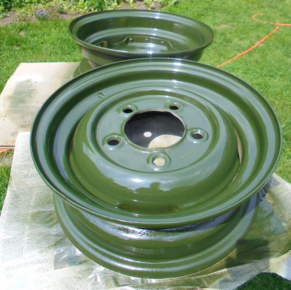1965 series 2a station wagon still bloody painting wheels.JPG