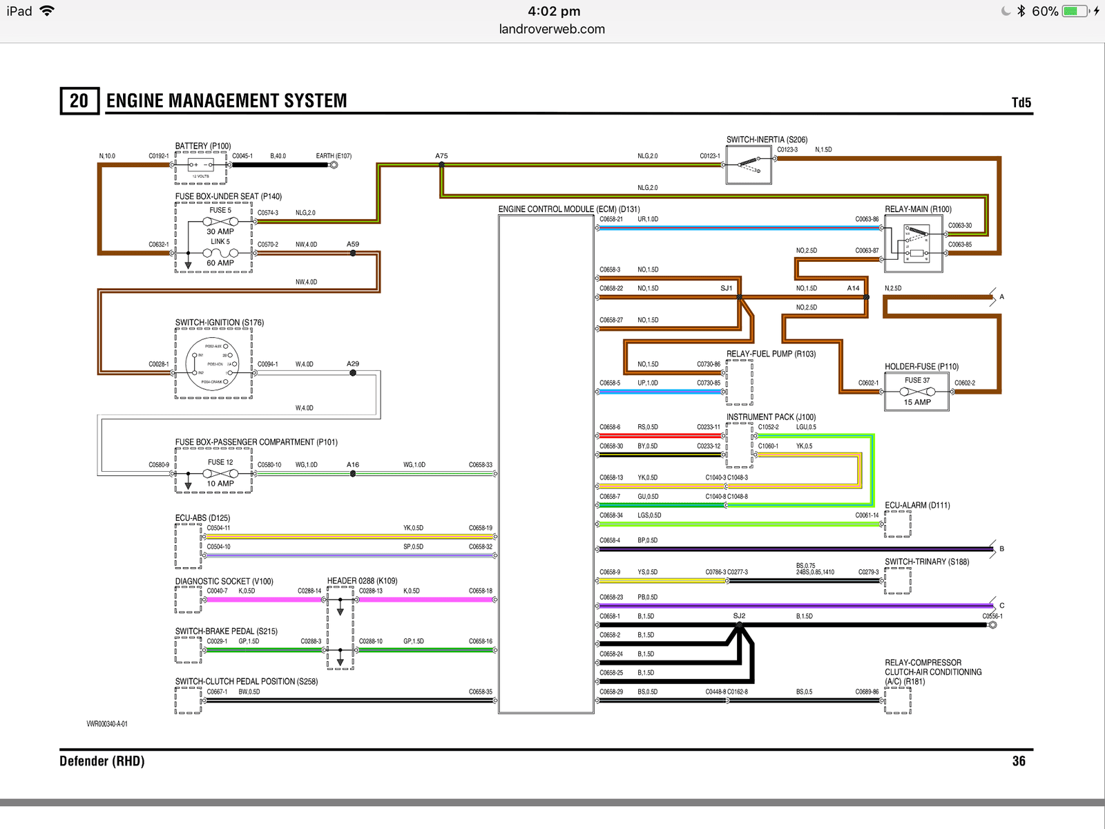Diagram  Defender 90 Td5 Wiring Diagram Full Version Hd