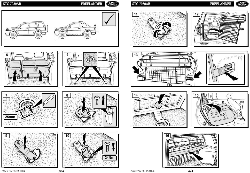 Freelander 2 dog guard fitting instructions sale