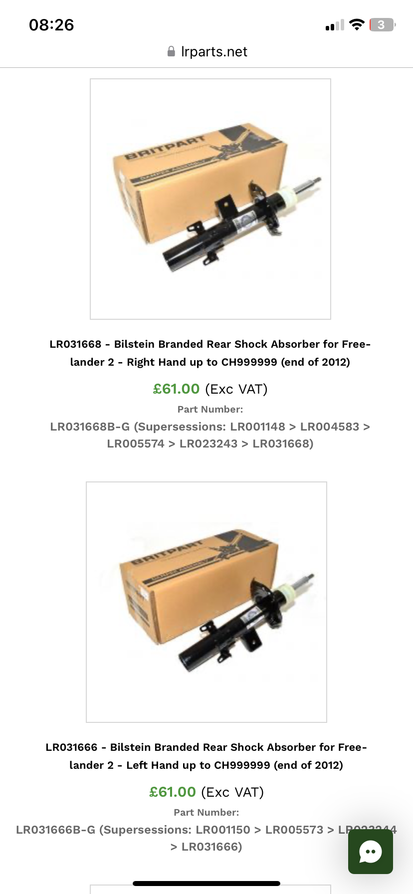 Rear Shock Absorber replacements LandyZone Land Rover Forum
