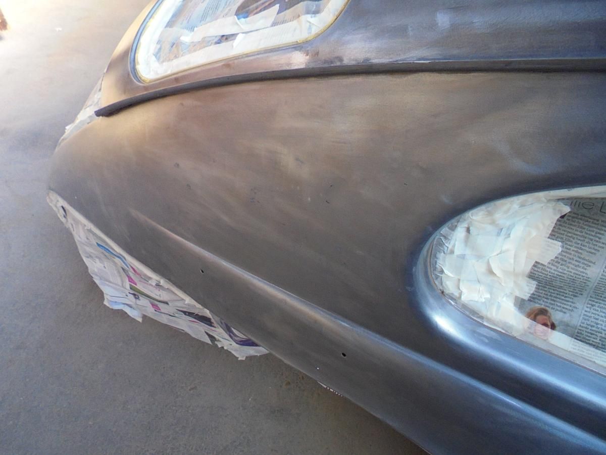 1961 Volvo pv544 body in matt clear coat2.JPG