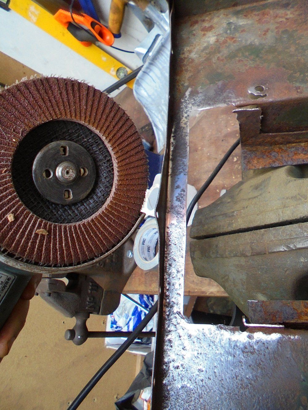 1965 series 2a station wagon battery tray first repair3.JPG