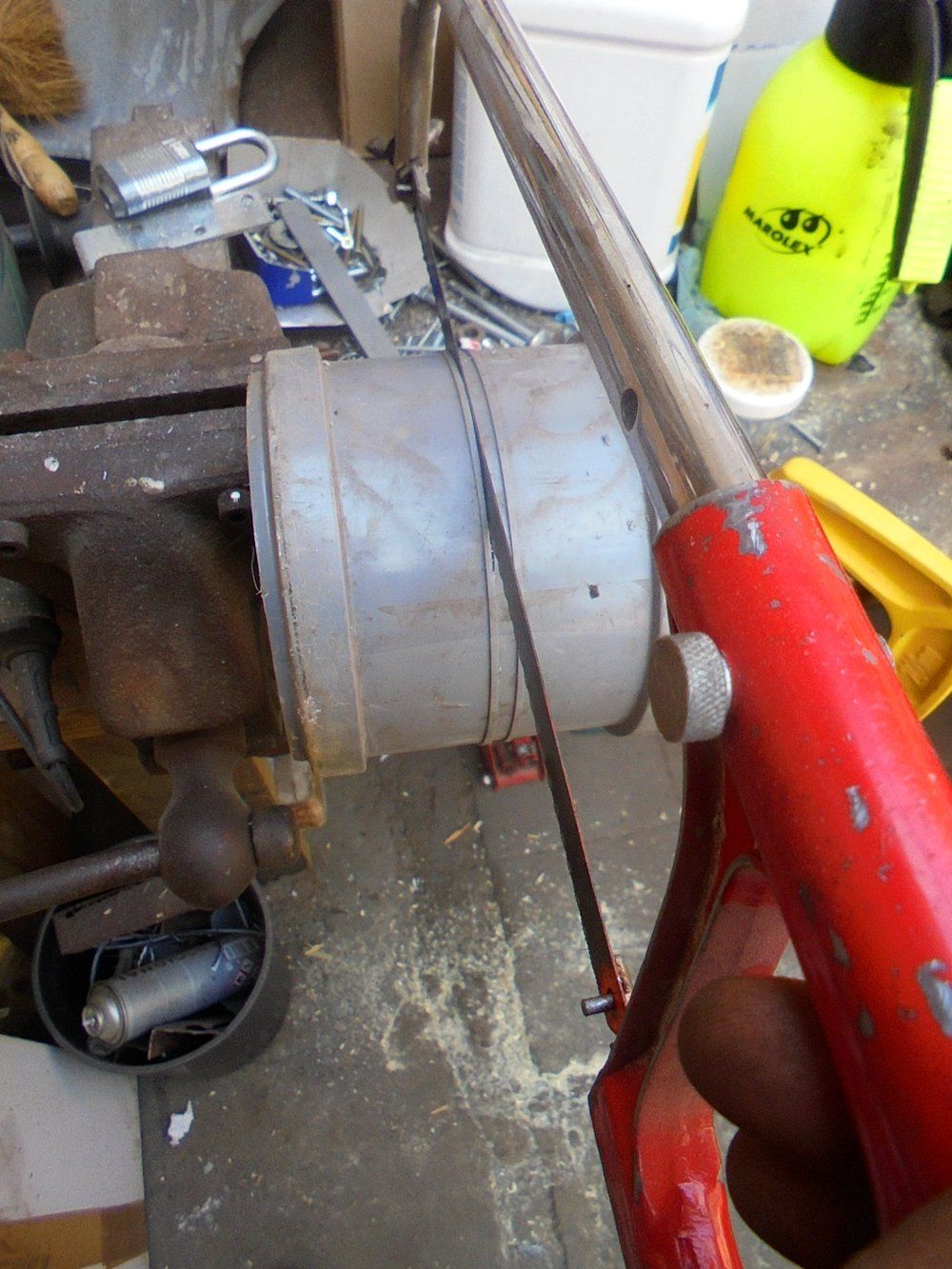 New sand blasting cabinet cutting 125mm straight connector.JPG