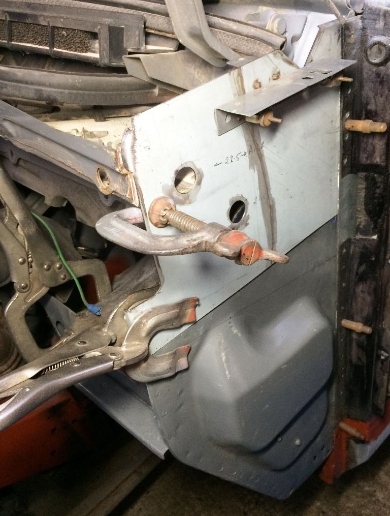 NS Bulkhead-footwell repair - ready for tack weld 1.JPG