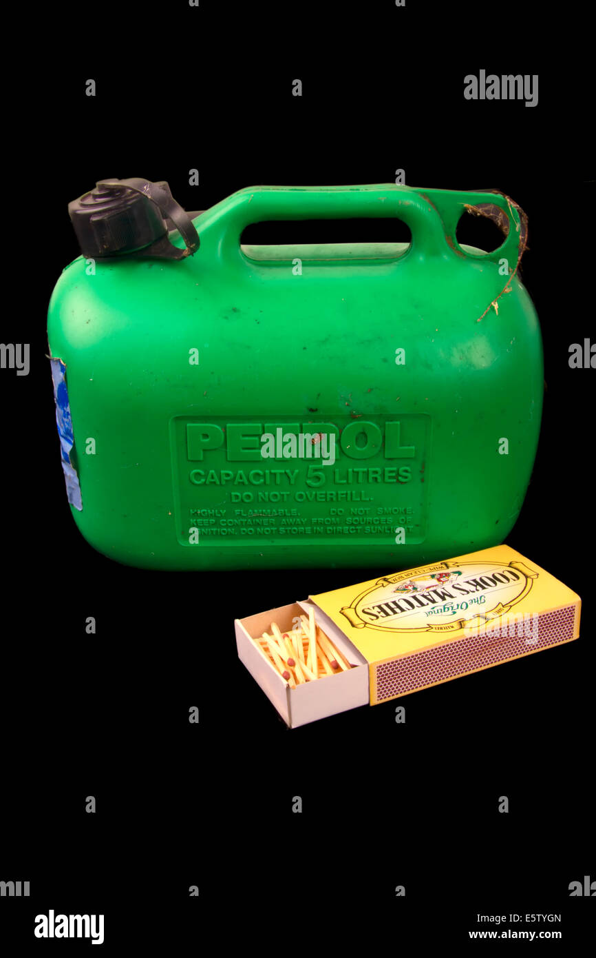 plastic-fuel-or-petrol-can-with-a-box-of-matches-E5TYGN.jpg
