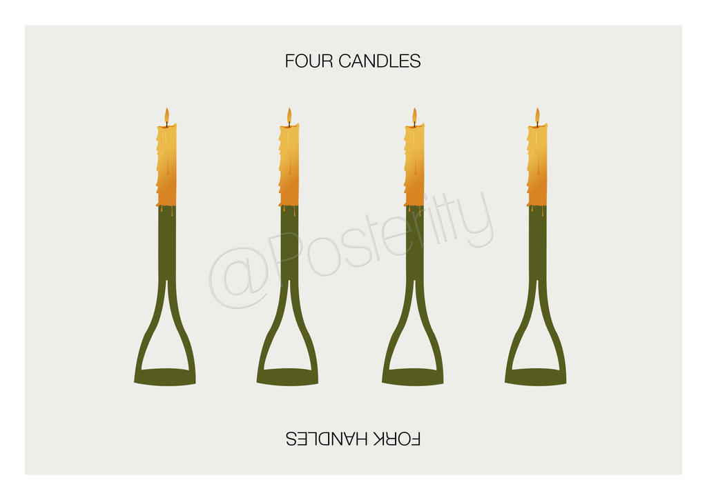 four_candles_fork_handles_minimal__posteritty_by_posteritty-d60n0jn.jpg